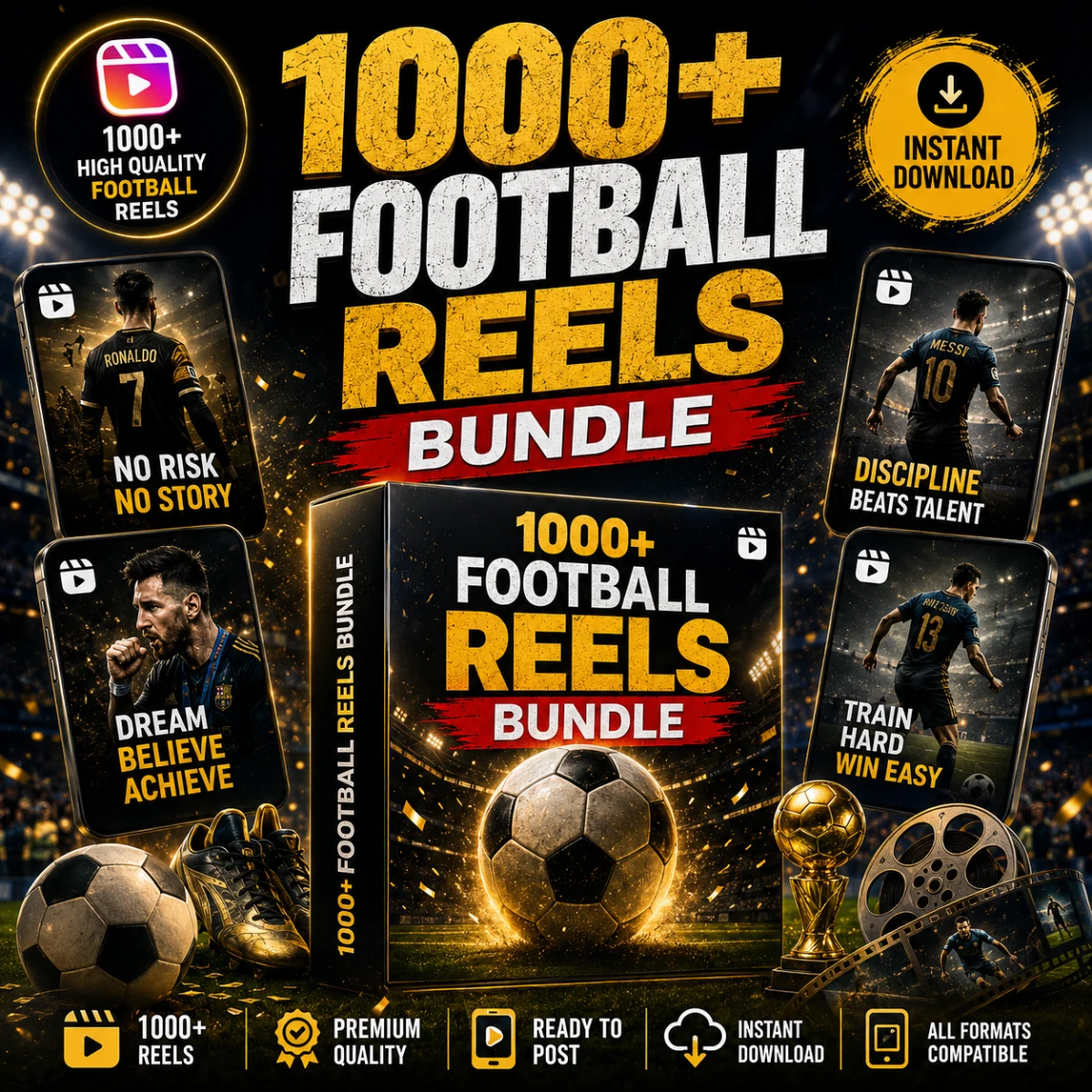 1000+ Football Reels Bundle 💎 (Suitable for FIFA World Cup)