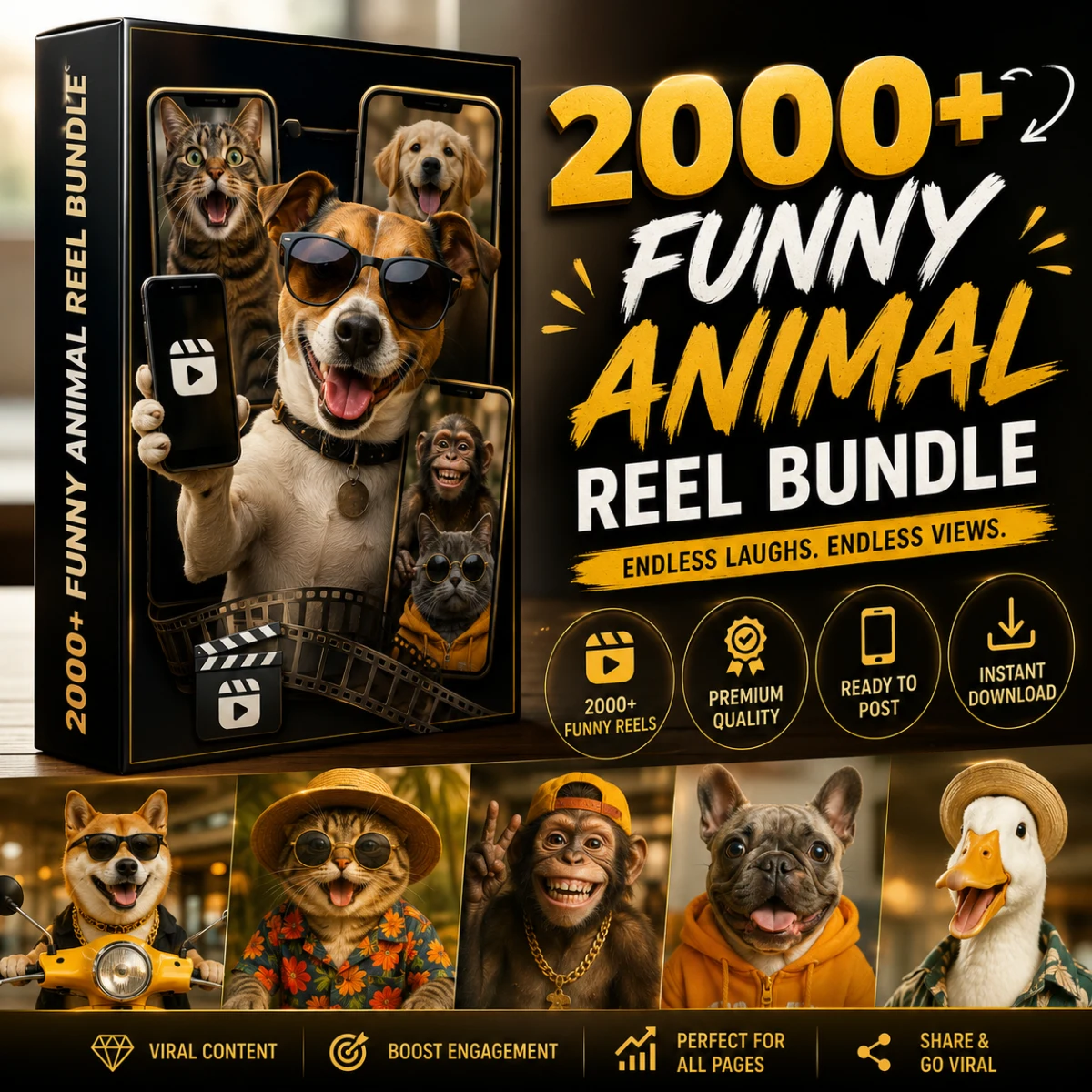 2000+ Funny Animal Reels Bundle 😂🐾