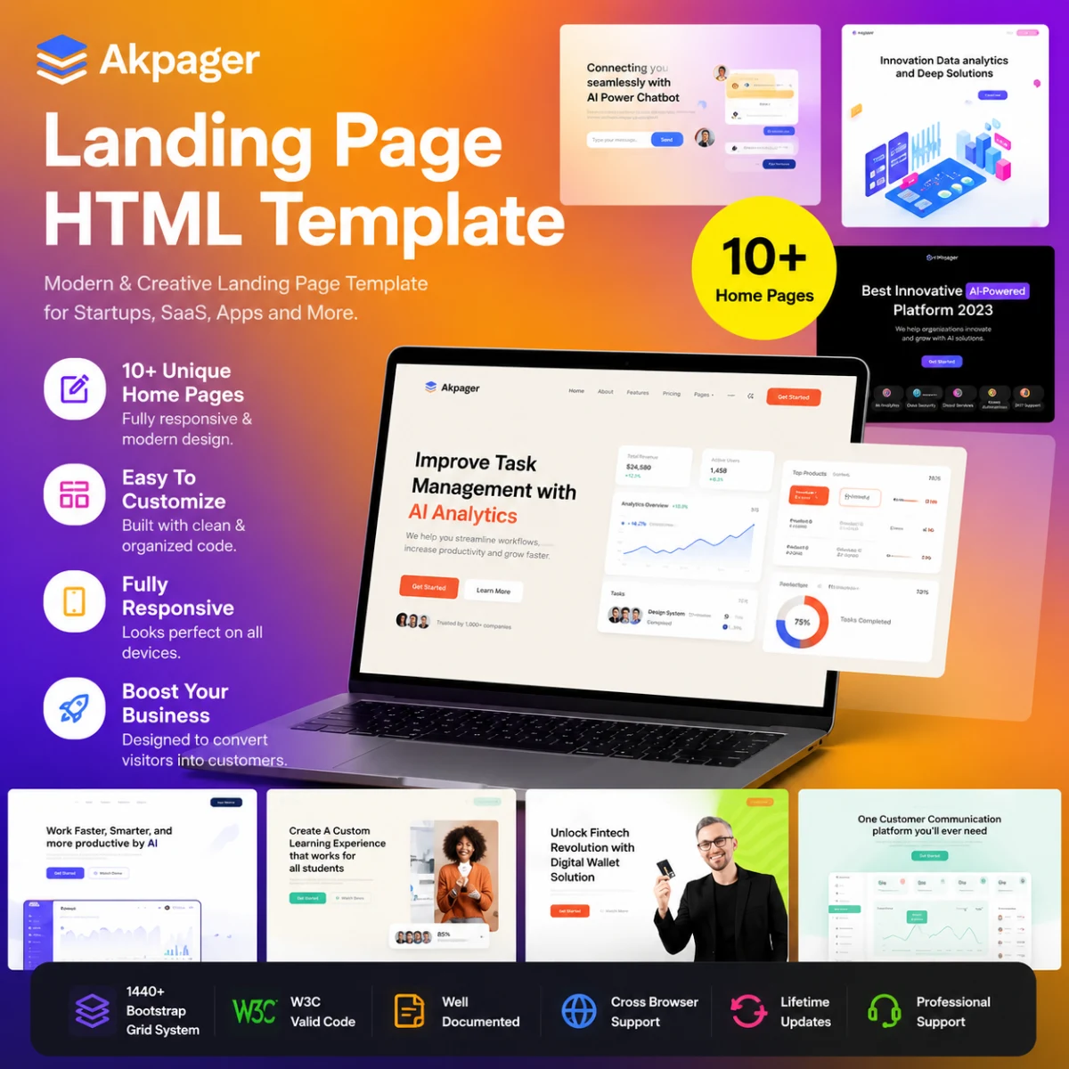 Akpager – Landing Page Elementor WordPress Theme